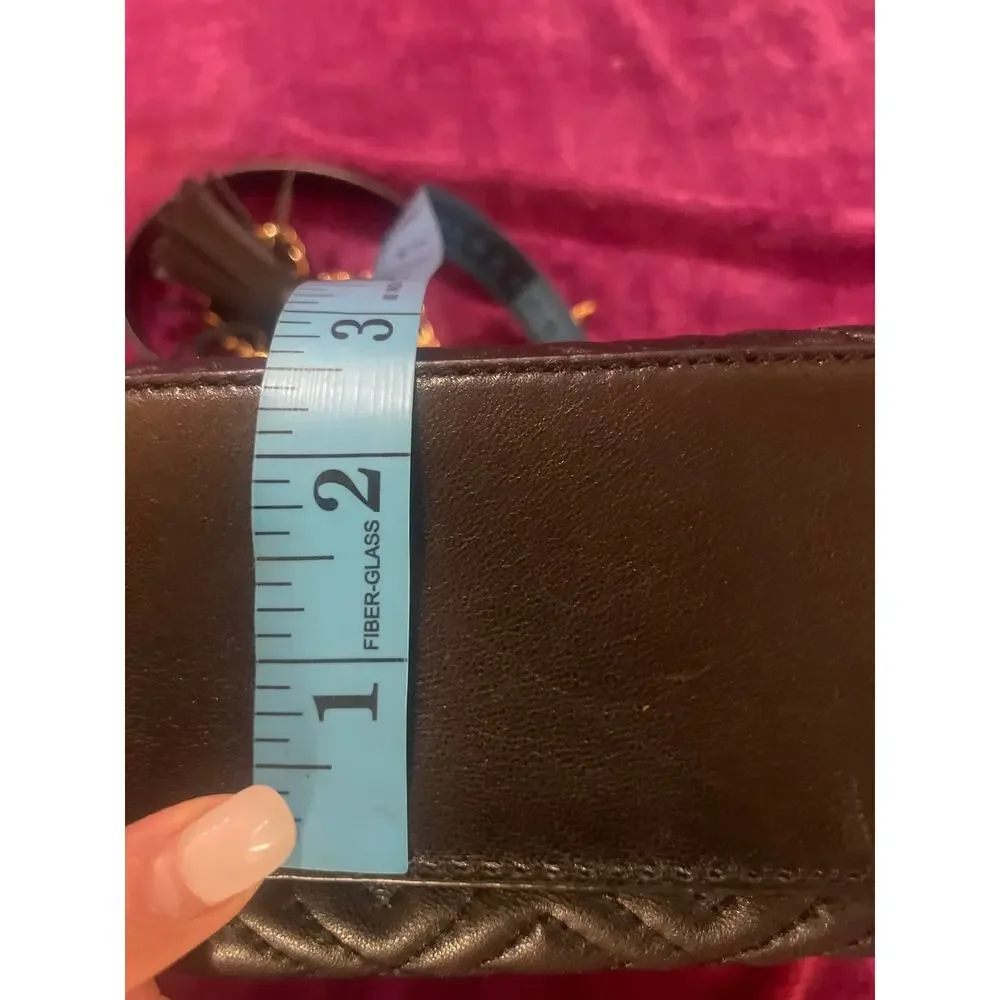 TORY BURCH Fleming Convertible Bag Purse Black PRE-OWNED with Wear